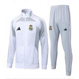 Chándal Real Madrid 2025/26-Gray White (Cremallera larga)
